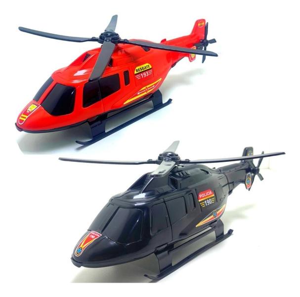 Imagem de Kit 2 Helicopteros De Brinquedo Hélice Funciona +