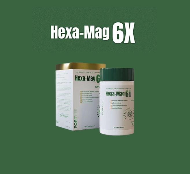 Imagem de Kit 2 Hexa-mag 6x Magnésio 60 Cápsulas - Fortlife