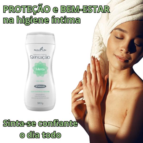 Imagem de Kit 2 Higienização Íntima Sabonete Líquido Sensação Natu Life Menta