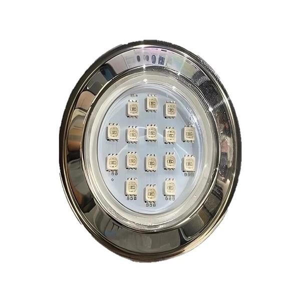 Imagem de Kit 2 hiper led 9w inox 316 rgb brustec para piscina