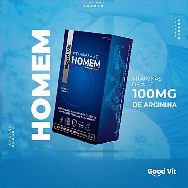 Imagem de Kit 2 Homem Vitamina A-z + 100mg De Arginina 60 Cápsulas Good Vit