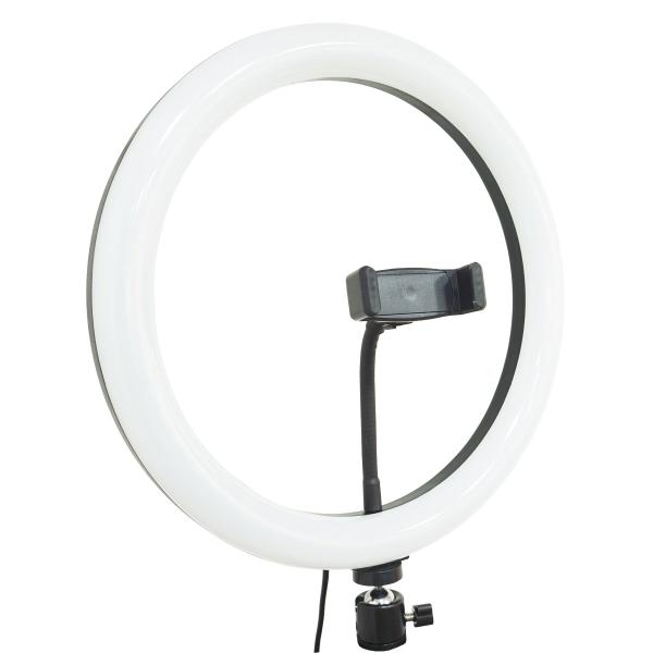 Imagem de Kit 2 Iluminador Led Ring Light Profissional Circular 30cm Maquiagem Foto Filmagem Exbom ILUM-R12W16