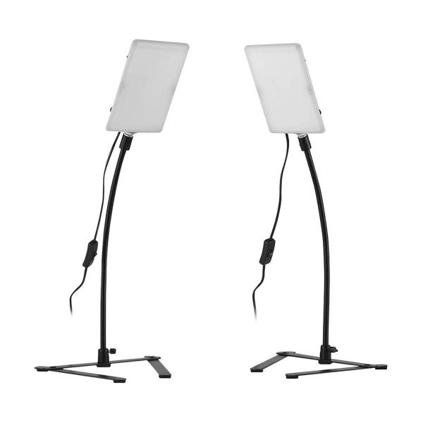 Imagem de Kit 2 Iluminadores Led 20w + Tripé regulável 50cm braço articulável