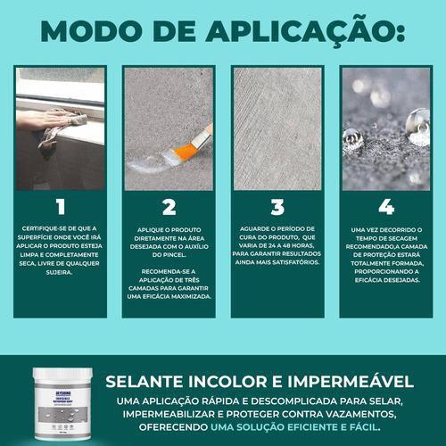 Imagem de Kit 2 Impermeabilizante Para Infiltrações Selante 300g