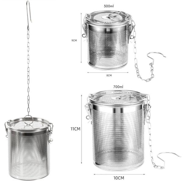 Imagem de Kit 2 Infusor Inox Especiarias Chá Caldo Peneira Coador Sopa