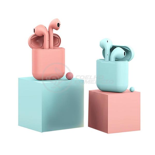 Kit 2 Inpods i12 TWS Fone de ouvido Estéreo Bluetooth Ele e Ela Azul e Rosa Presente para Namorados - Smart Bracelet Imagem de Kit 2 Inpods i12 TWS Fone de ouvido Estéreo Bluetooth Ele e Ela Azul e Rosa Presente para Namorados