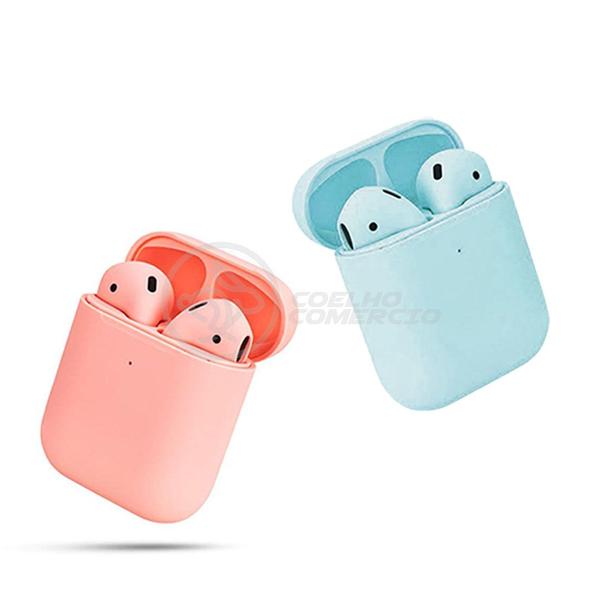 Kit 2 Inpods i12 TWS Fone de ouvido Estéreo Bluetooth Ele e Ela Azul e Rosa Presente para Namorados - Smart Bracelet Imagem de Kit 2 Inpods i12 TWS Fone de ouvido Estéreo Bluetooth Ele e Ela Azul e Rosa Presente para Namorados