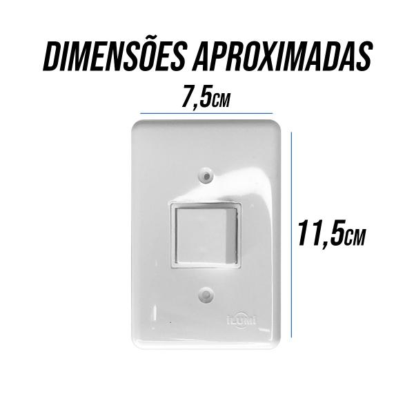 Imagem de Kit 2 Interruptor Intermediário 1 Tecla Ilumi 10a 250v embutir 4x2