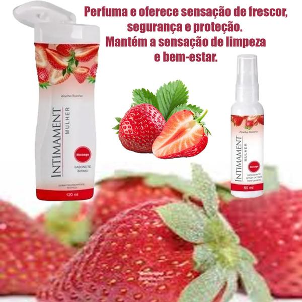 Imagem de Kit 2 Intimament Sabonete Íntimo Fragrâncias + 2 Desodorante Spray Íntimo Morango