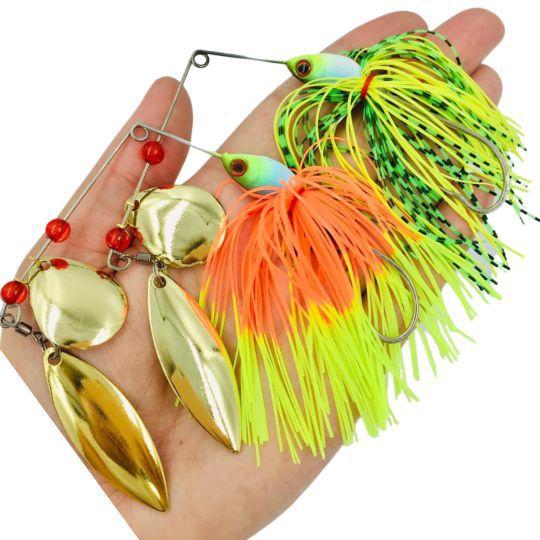 Imagem de Kit 2 Iscas Artificiais Metal Spinner Bait 19,5GR BuzzBait