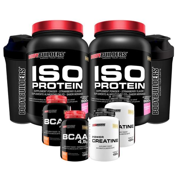 Imagem de Kit 2 Iso Protein 900G+ 2 Bcaa 4.5 100G+ 2 Power