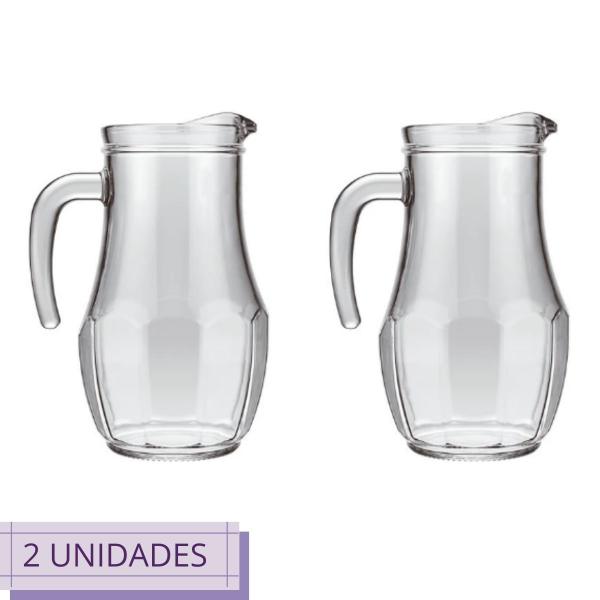 Imagem de Kit 2 Jarra 1,5L Tango Vidro Transparente Buffet Restaurante