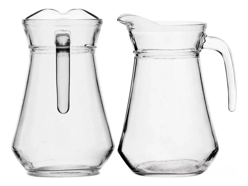 Kit 2 jarras de vidro com tampa 1.6 litros para suco agua - Original Imagem de Kit 2 jarras de vidro com tampa 1.6 litros para suco agua