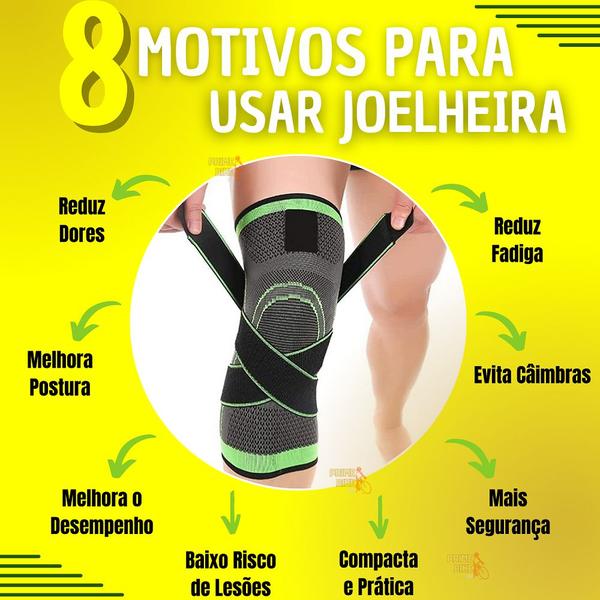 Imagem de Kit 2 Joelheira de Compressão Ortopédica Articulada Tensor Joelho Ajustável Volei Futebol Academia Corrida