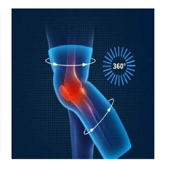 Imagem de Kit 2 Joelheiras Par Meia Grande De Compressao Articulação