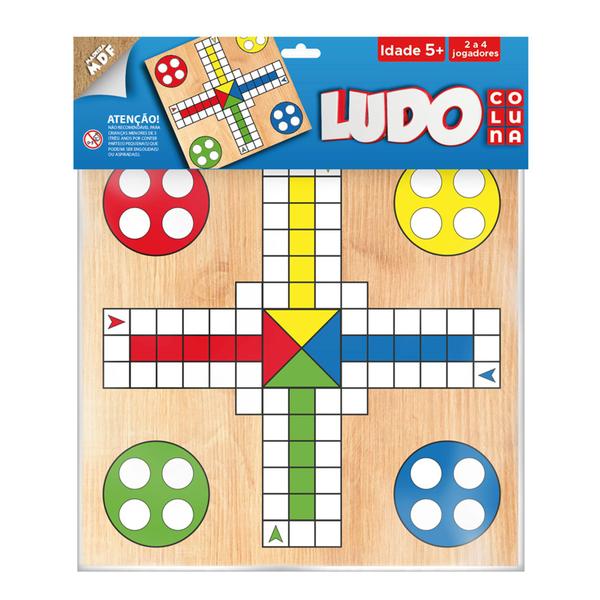 Imagem de Kit 2 Jogos Clássicos Ludo + Dama Feito em Madeira MDF - Coluna