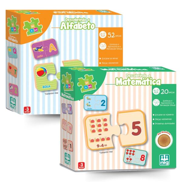 Kit 2 Jogos Educativos Em Madeira Alfabeto E Matemática Nig Imagem de Kit 2 Jogos Educativos Em Madeira Alfabeto E Matemática Nig