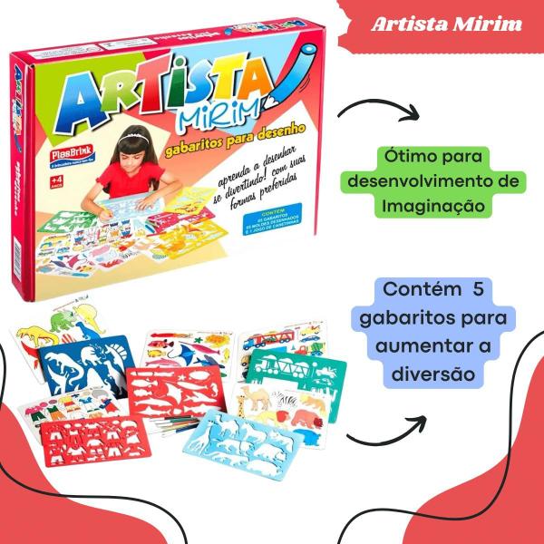 Imagem de Kit 2 Jogos Pedagógicos Didáticos Infantil Artista Mirim + 4 Em Linha Colorir Desenhar Raciocínio Lógico Coordenação Motora Aprendizado Brinquedo Meninos Meninas Presente Aniversário Natal Dia das Crianças