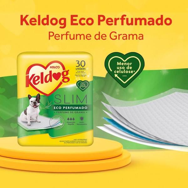 Imagem de Kit 2 Keldog Tapete Higiênico Slim Ultra Dry Eco Perfumado 30 Un