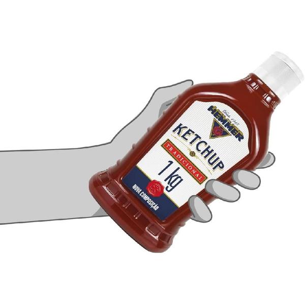 Imagem de Kit 2 Ketchup Tradicional Hemmer sin gluten squeeze 1kg Cada