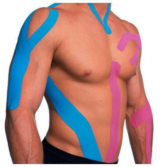 Imagem de Kit 2 Kinesio Tape Bandagem Adesiva Funcional 5Cm X 5M