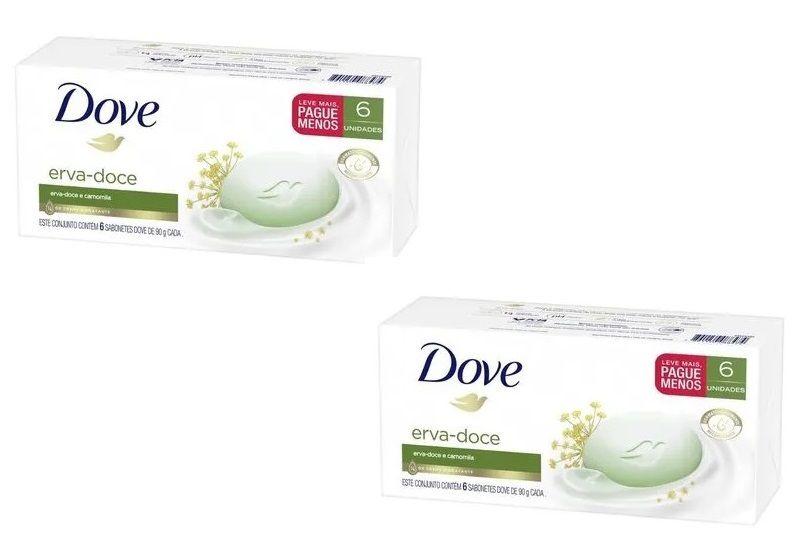 Imagem de Kit 2 Kit Sabonete Dove Erva Doce 6Uni - Unilever