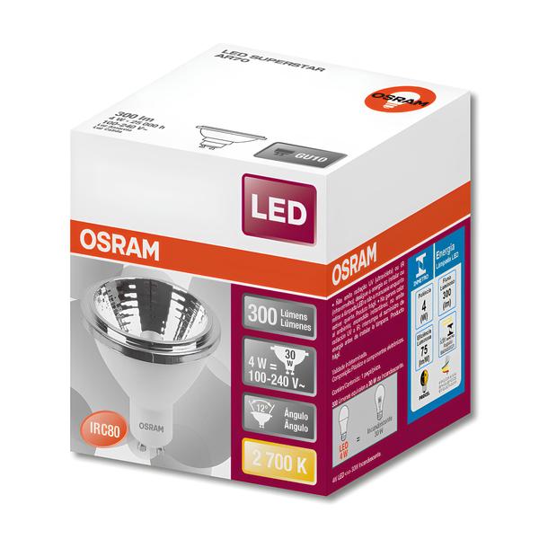 Imagem de Kit 2 Lampada Led Ar70 4W 2700K 300Lm 12 Ip20 Bivolt Osram