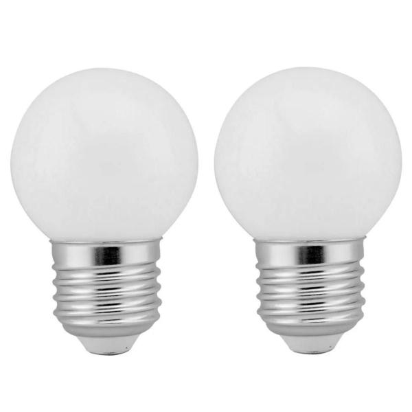 Imagem de Kit 2 Lâmpada Led Bolinha 3w 127v Branco Frio E27 Decorativa Varal de Luz Camarim Abajur Espelho Lustre G45