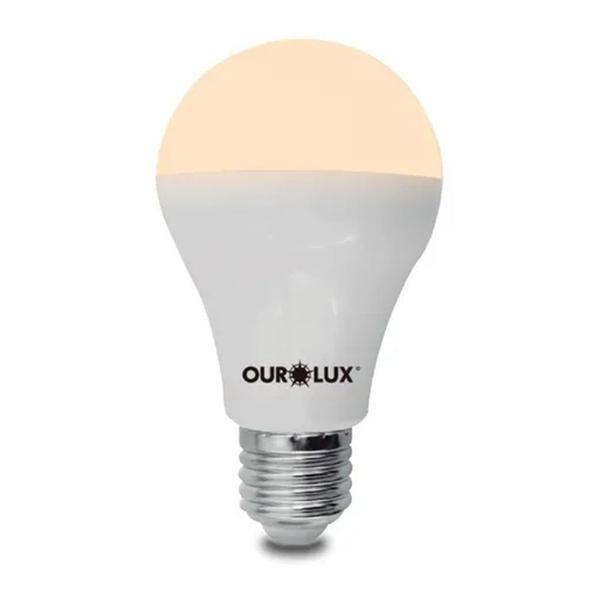 Imagem de Kit 2 Lâmpada Led Bulbo 9w Branco Quente (3000k) - Ourolux