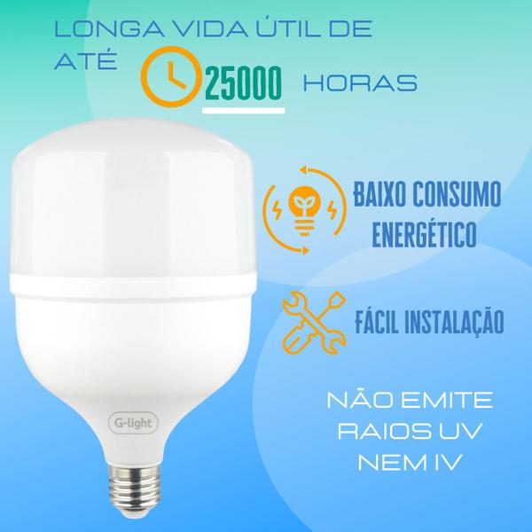 Imagem de Kit 2 Lâmpada Led De 50W 6500K Branco Frio 4000Lm Bivolt Maior Durabilidade E Eficiência Energética Hall De Entrada Casa