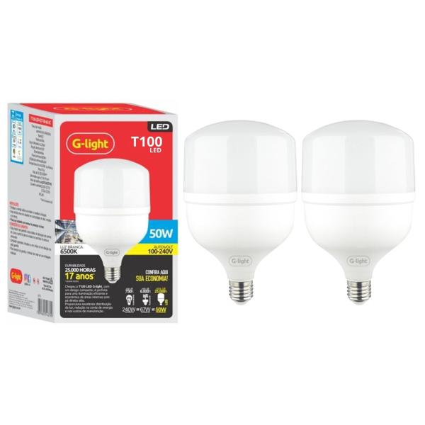 Imagem de Kit 2 Lâmpada Led De 50W 6500K Branco Frio 4000Lm Bivolt Maior Durabilidade E Eficiência Energética Hall De Entrada Casa