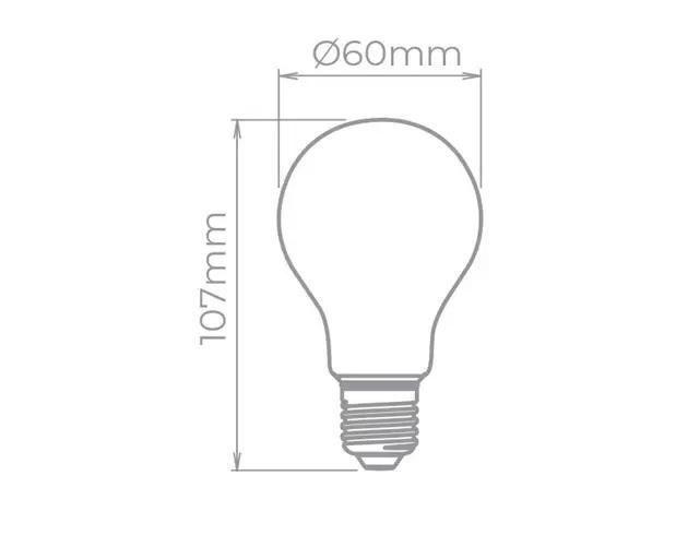 Imagem de Kit 2 Lâmpada Led Vidro Branco Filamento Milky E27 A60 Zan66