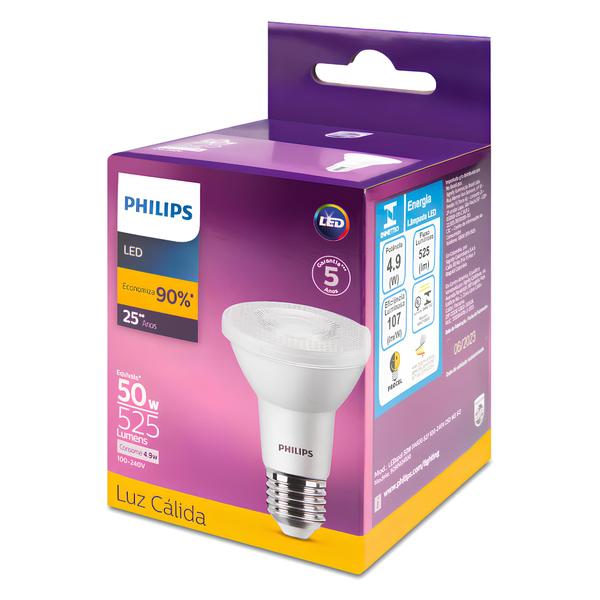 Imagem de Kit 2 Lâmpada Par20 Led 4,9w 525lm Bivolt Philips