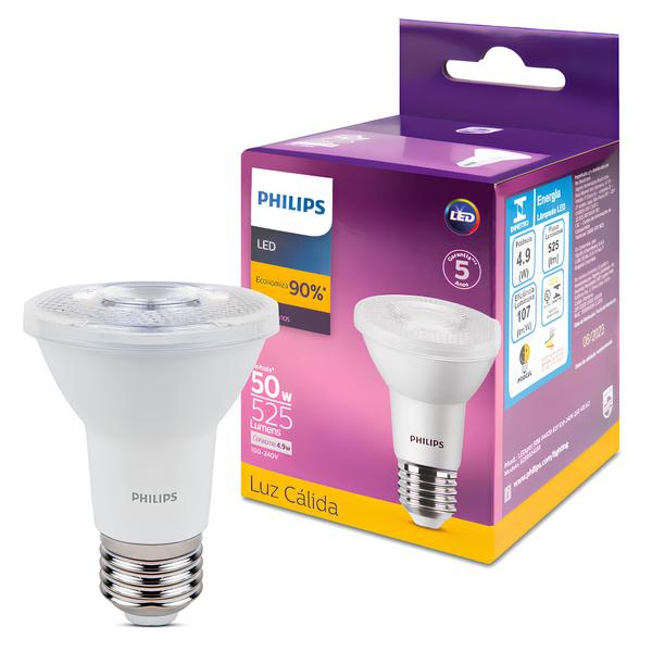 Imagem de Kit 2 Lâmpada Par20 Led 4,9w 525lm Bivolt Philips