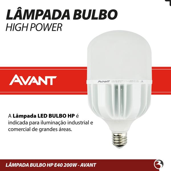 Imagem de Kit 2 Lâmpadas Hp Led Bulbo Luz Branco-frio 200w Bivolt Ip20 Áreas Grandes Avant