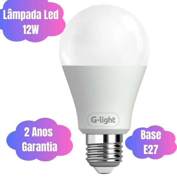 Imagem de Kit 2 Lâmpadas Led 12W 6500K Autovolt Formato Bulbo