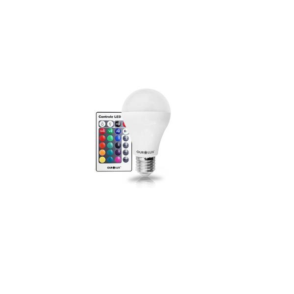 Imagem de Kit 2 Lâmpadas Led 5w Rgb 15 Cores Pré Programadas Ourolux