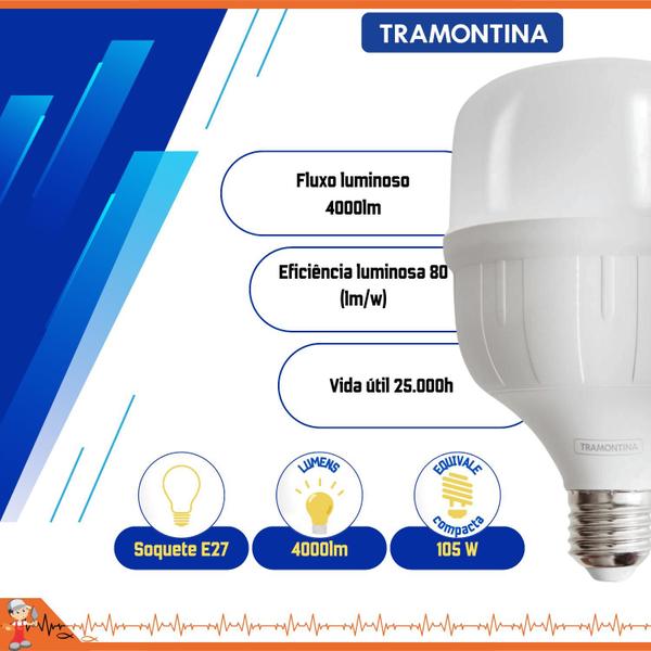 Imagem de Kit 2 Lâmpadas Led Alta Potência 50W 6500K Bivolt Tramontina