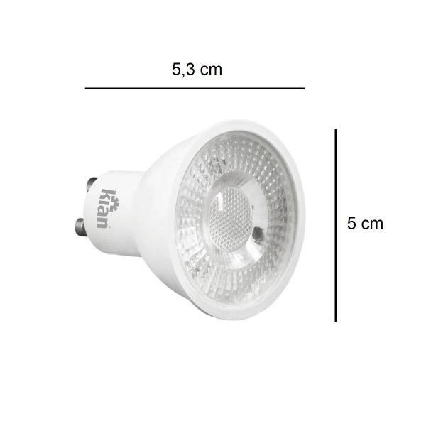 Imagem de Kit 2 Lâmpadas Led Kian MR16 6,5w Dicroica Luz Neutra 4000K