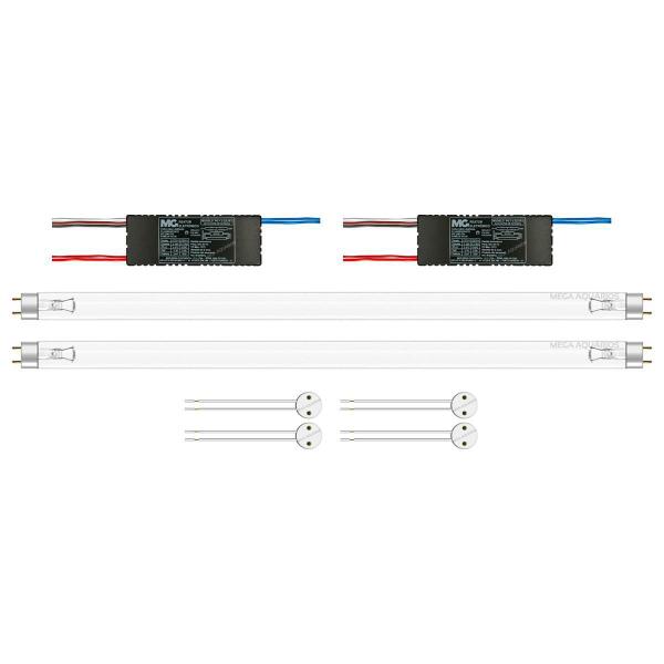 Imagem de Kit 2 Lâmpadas Uv 30W Ultravioleta 2 Reatores 4 Soquetes