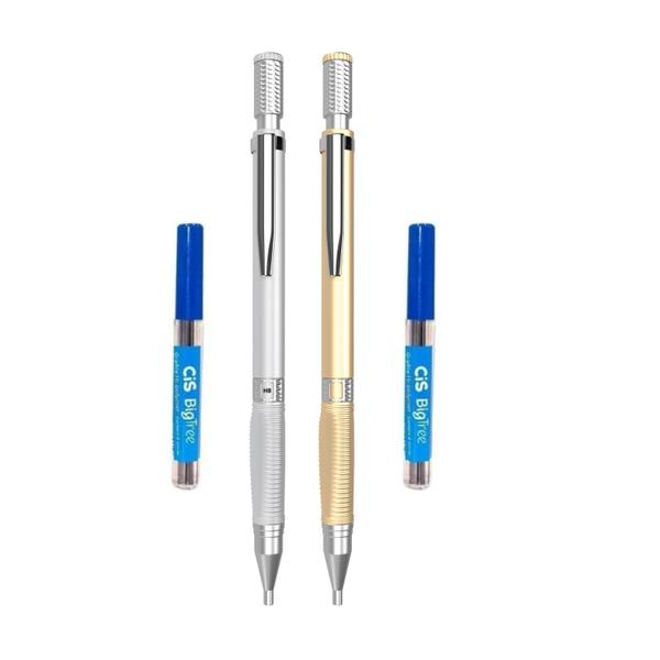 Imagem de Kit 2 Lapiseiras TECTRIX 2.0mm Ouro e Prata + 2 Tubo Grafite