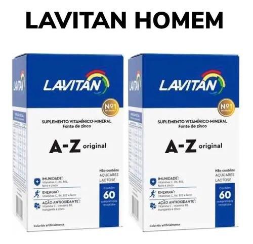 Imagem de Kit 2 Lavitan A-Z 60 Comprimidos Suplemento Para Homens