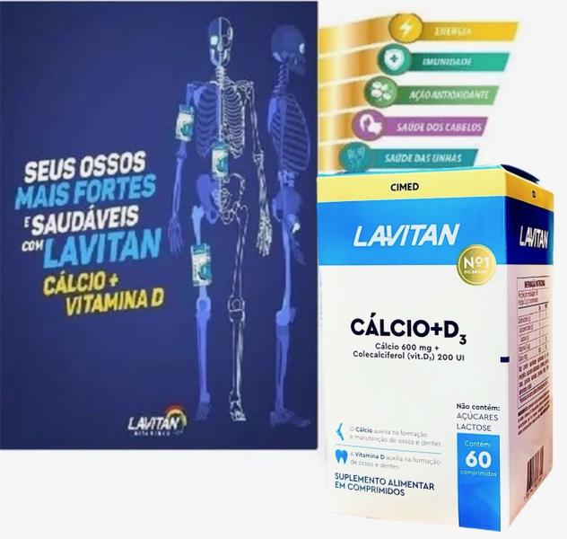 Imagem de Kit 2 Lavitan Cálcio + Vitamina D3 60 Cápsulas - Cimed