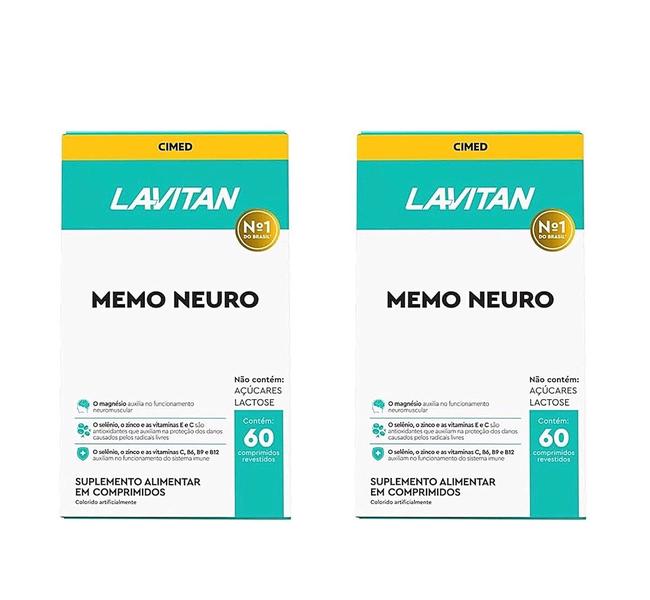 Imagem de Kit 2 Lavitan Memoria 60 Complimidos, Memo Neuro - Cimed