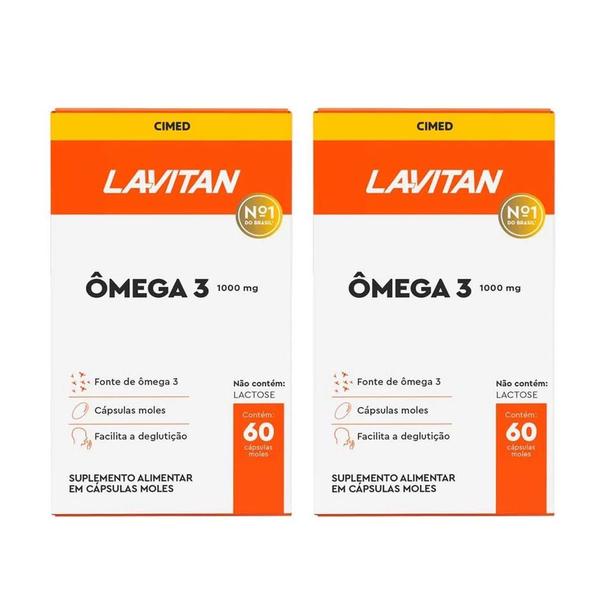 Imagem de Kit 2 Lavitan Ômega 3 1000mg Com 60 Cápsulas