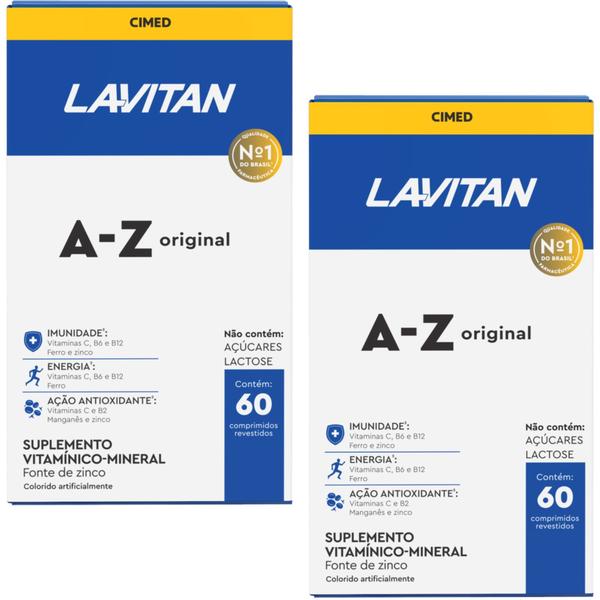 Imagem de Kit 2 Lavitan Vit A-z Original 60 Cápsulas Cimed