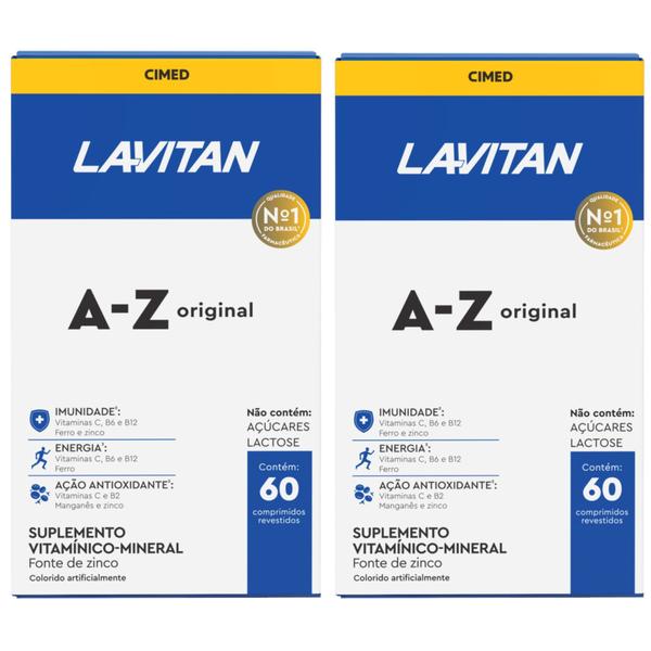 Imagem de Kit 2 Lavitan Vit A-z Original 60 Cápsulas Cimed