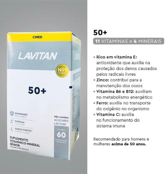 Imagem de Kit 2 Lavitan Vitalidade Senior 50+ Homem 60 Comprimidos - Cimed