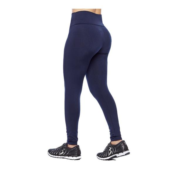 Imagem de Kit 2 leggings feminina adulto lisa basica suplex fitness uniforme academia ginástica trabalho