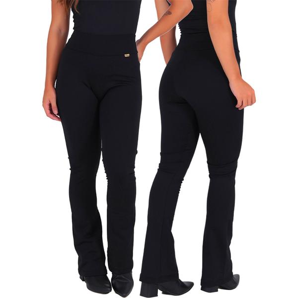 Kit 2 Leggings Feminina Flare Esportivas Peluciadas Inverno - Click Mais Bonita Imagem de Kit 2 Leggings Feminina Flare Esportivas Peluciadas Inverno